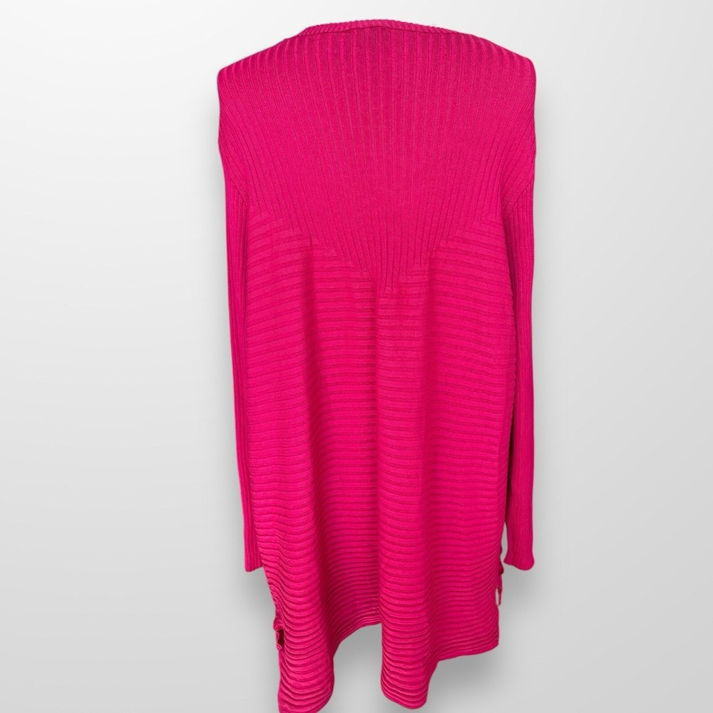 Lane Bryant Womens Size 22 / 24 Cardigan Sweater Lightweight Ribbed Pink Stretch - Picture 5 of 8